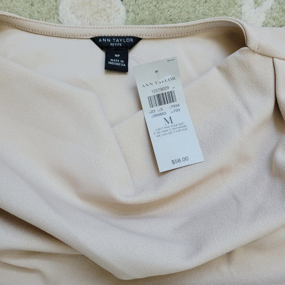 Ann Taylor Cowl Neck Ruched Short Sleeve Top - Picture 13 of 13